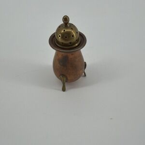 Vintage Temperata Italy Copper Brass Salt Shaker ONLY Collectible
